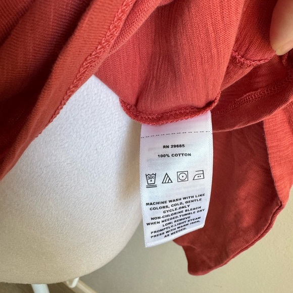 NWT Pendleton Salmon 100% Cotton Long Sleeve Basic Tee Womens L Closet Staple - Picture 2 of 5